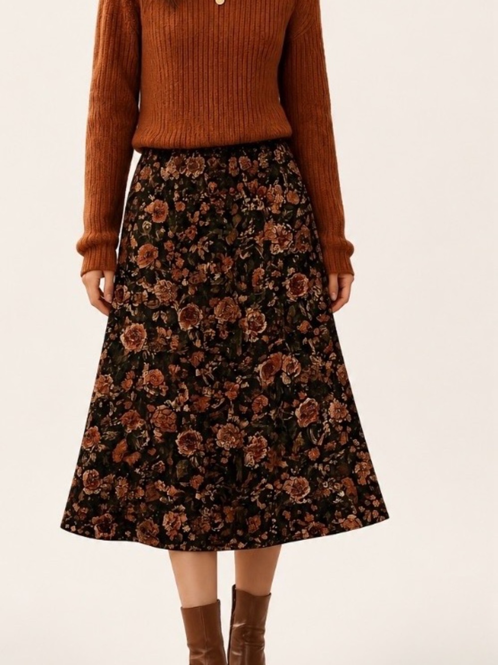 Attractive Flare Panel Midi or Long Skirt 
Length 34”
Waist 31”